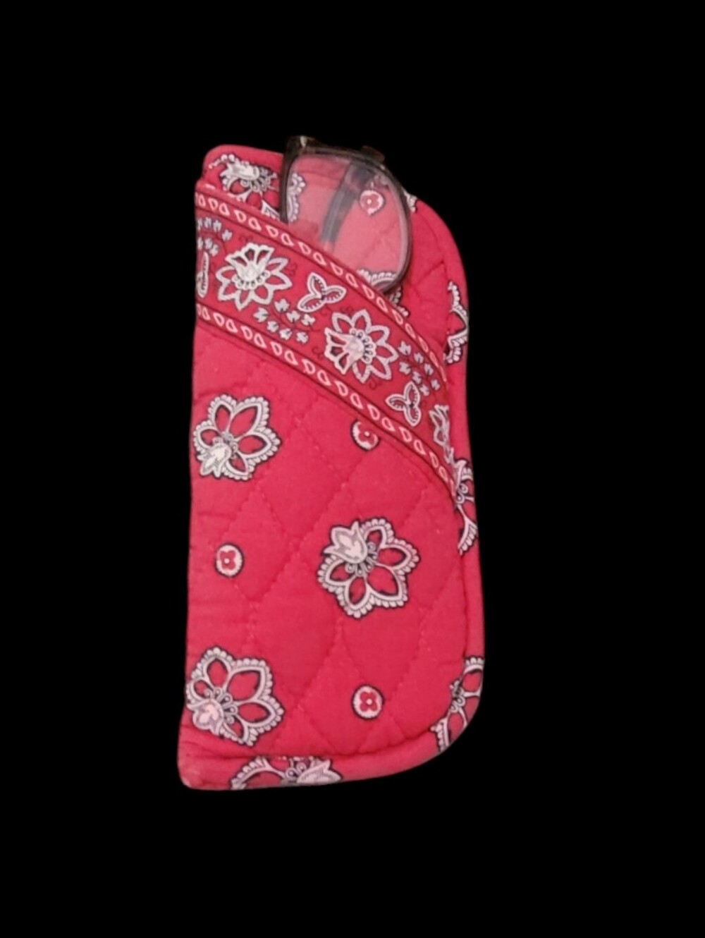 Vera Bradley Rare "2004" Retired "Mesa Red Bandana Paisley" Eyeglass Case